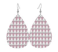 Set di orecchini a goccia con orso polare, alla moda, in finta pelle, per donne e ragazze, regalo di compleanno o Natale