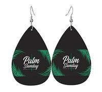 Set di orecchini a goccia in pelle della Domenica delle Palme Orecchini pendenti pendenti morbidi e leggeri per le donne