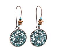 Set di orecchini a goccia retrò geometrici orecchini pendenti per donne ragazze orecchini a cerchio 90 mm, Misura unica, Metallo, Non pietra preziosa