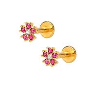 Set di orecchini a perno in oro per spose, in argento Sterling 925, a forma di fiocco di neve, idea regalo per fidanzata, moglie, madre, Cristallo, Zirconia cubica