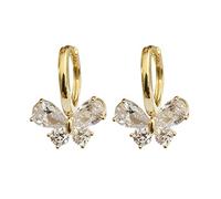 Set di orecchini con zirconi design orecchini temperamento avanzato adatto per tutte le occasioni Piccolo set di orecchini, Misura unica, Rame