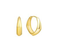 Set di orecchini da donna, eleganti cerchi in oro giallo da donna, regalo di compleanno, Oro giallo 18 carati, Nessuna pietra preziosa