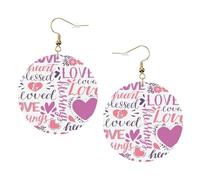 Set di orecchini da donna in pelle con stampa a cuori, 1 paio di orecchini leggeri bohémien, gioielli regalo per donne e ragazze