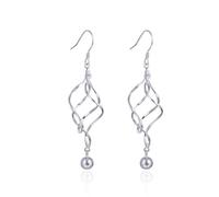 Set di orecchini da donna, orecchini pendenti in argento 925, con simbolo dell'infinito, 60,8 x 12,7 mm, per San Valentino