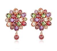 Set di orecchini da donna, orecchini pendenti in pietra colorata fiore 20,5 x 25 mm, per la festa della mamma gioielli