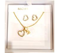 Set Di Orecchini E Collana A Cuore In Cristallo E Oro Di MICHAEL KORS MKJ7813