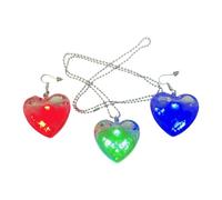 Set di orecchini e collana | Ricarica USB multiuso retrò ,Orecchini e collana luminosa a goccia, per festa di compleanno, matrimonio, bar, mamma, sorelle amiche, fidanzata, Se référer au descriptif