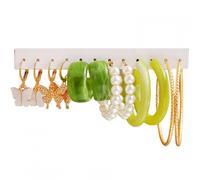 Set di Orecchini MA-27516 - Oro / Verde