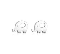 Set di orecchini, orecchini in argento 925, da donna, con elefante, 5,7 x 8 mm, per la festa della mamma, gioielli