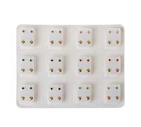Set di orecchini per cartilagine minuscoli per donne e uomini a stella CZ piccoli orecchini a vite con retro piatto in acciaio inossidabile accessori da campeggio per bambini, B, come descritto, come