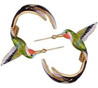 Set di Orecchini per Donna, Ragazza, Donna, Orecchini, Colibrì Volante, in Lega Smaltata, Gioielli da Piercing alla Moda per la Festa Nice