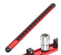 Set di organizer magnetico con base - 14 pezzi, supporto metrico, con fibbia - vetrini liberi | memoria per manicotti in metallo, per 143 pezzi standard, prese metriche SAE Tra per standard -Fla