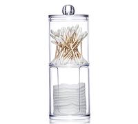 Set di organizer per trucco, supporto per tamponi in cotone, in acrilico trasparente, con coperchi in plastica, per palline di cotone, tamponi