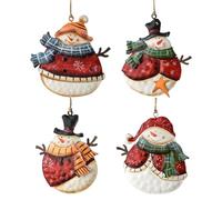 Set di ornamenti di quattro materialeFerro Dimensioni 109 cm Colore Come festivo per IDEALE per le vacanze di Natale Caratteristiche Design affascinante I mini ornamenti in metallo pupazzo di neve di