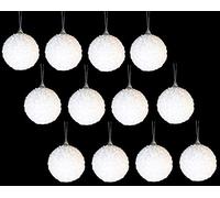 Set di ornamenti in cristallo bianco, 12 pezzi