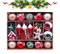 Set di ornamenti natalizi - Decorazioni a infrangibili da 28 cm per esposizioni stagionali, sfondi per finestre, negozi al dettaglio con funzione di sospensione, decorazioni per le vacanze