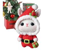 Set di ornamenti natalizi in feltro, decorazione fai da te con coniglio e elano, kit di materiali per animali domestici | Per la stanza della l'albero di Natale e gli adulti