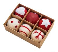 Set di ornamenti natalizi in feltro di lana con fiocchi di neve e albero per decorazioni calde e allegre per le vacanze (B)