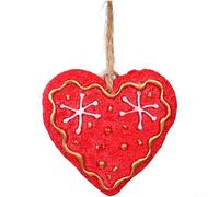 Set di ornamenti natalizi vintage in resina con fiocchi di neve, cuore, albero, stella, da appendere all'albero o decorazioni stagionali (E)