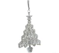 Set di ornamenti pendenti in acrilico con motivi di albero a stella per decorazioni natalizie in cristallo, include angeli, fiocchi e figure danzanti per un'atmosfera festiva (B)