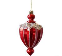 Set di ornamenti per albero delle vacanze con perla rossa Per palline di plastica colorate champagne, orsi e noci decorazioni a forma di noci per esposizione festiva (modello E)