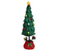Set di ornamenti per albero di Natale in feltro compatto per decorazioni da scrivania, progettato per promuovere la creatività e lo sviluppo delle abilità motorie nei bambini (verde)