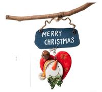 Set di ornamenti per albero di Natale in stile coreano con Babbo Natale, pupazzo di neve e amore in resina, design leggero e artistico realizzato a mano