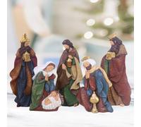 Set di ornamenti per presepe in resina, statuetta in resina per mensola,