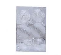 Set di ornamenti trasparenti per albero di Natale e scenografia, con struttura trasparente e design festivo da appendere (A)