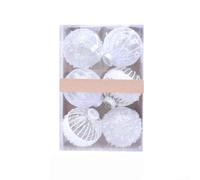 Set di ornamenti trasparenti per albero di Natale e scenografia, con struttura trasparente e design festivo da appendere (B)