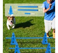Set di ostacoli per l'agilità del cane, coni per saltare, ostacoli