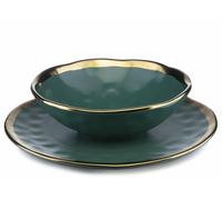 Set di otto piatti LIASA GREEN GOLD