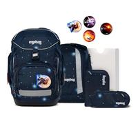 ergobag pack set zaino ergonomico per la scuola flessibile 6 pezzi prima elementare AtmosBear - Blu scuro