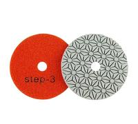 Set Di Pad Di Polizia In Diamante Durevoli 4 Pollici, Umido/seco, For Il Restauro Di Granito, Marmo, Cemento E Pietre Naturali(Red)