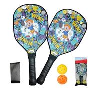 Set di paddle per racchette | Leggero portatile con custodia e manico antiscivolo,Racchette da paddle in legno,per l'esercizio quotidiano Cortile Esercizio quotidiano Competizione di allenamento di