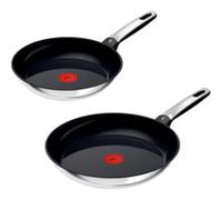 Set di padelle acciaio inox Emotion, 2 pezzi Nero/in acciaio inox
