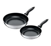 Set di padelle Domus, 24 e 28 cm accaio/Nero