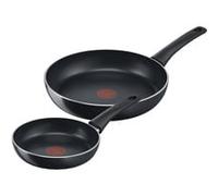 Tefal Generous Cook C27890 - Set di 2 padelle | 20/28 cm | rivestimento antiaderente sicuro | indicatore di temperatura del segnale termico | forma profonda | adatto a induzione | nero