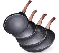 Set di padelle in granito 20 / 24 / 28 cm + padella per pancake 24 cm BLACK&WOOD