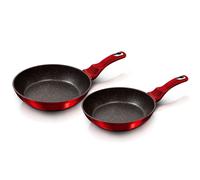 Set di Padelle Induzione 22 - 26 cm in Alluminio Antiaderente Marmo senza PFOA