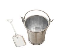 Set di pale per casa delle bambole: Mini giocattolo da 2 pezzi, accessorio per secchio, di miglioramento della scena | Strumenti da giardinaggio decorativi in miniatura per il posto