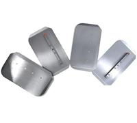 Set di Pale per Lisciatrice Elicottero da Ø900 mm | 4 Pezzi | 35,5x20 cm | Filettatura M8 | Spessore 2 mm | Distanza tra viti 12 cm | in Acciaio | Pezzo di Ricambio