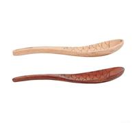Set di paletta per riso in legno a forma di pesce, resistente al calore, ergonomica, paletta da cucina per mescolare, servire e mescolare riso, patate, insalate e dessert (piccolo)