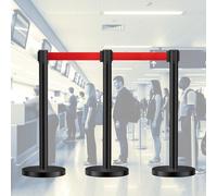 Set Di Paletti For Il Controllo Della Folla, Pali Con Base In Gomma Antiscivolo E Testa Telescopica Rimovibile For Eventi Sul Red Carpet