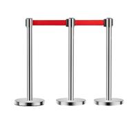 Set Di Paletti For Il Controllo Della Folla, Pali Con Base In Gomma Antiscivolo E Testa Telescopica Rimovibile For Eventi Sul Red Carpet