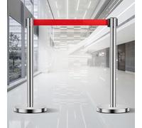 Set Di Paletti For Il Controllo Della Folla, Pali Con Base In Gomma Antiscivolo E Testa Telescopica Rimovibile For Eventi Sul Red Carpet
