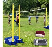 Set di pali da badminton da pallavolo, rete portatile per sport, giardino, base stabile, resistente