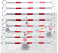 Set di pali for barricate telescopiche di sicurezza - Barre a cono da traffico multicolore da 9 pezzi for il controllo della folla e la sicurezza stradale(Red-white,8pcs)