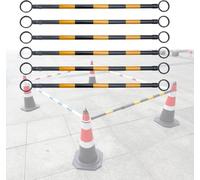 Set di pali for barricate telescopiche di sicurezza - Barre a cono da traffico multicolore da 9 pezzi for il controllo della folla e la sicurezza stradale(Yellow-black,6 pcs)