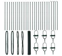Set di pali per recinzione in acciaio e PVC, pali rettangolari per ringhiera per giardino e terrazza, pali di recinzione robusti e durevoli per esterni sicuri, facili da montare